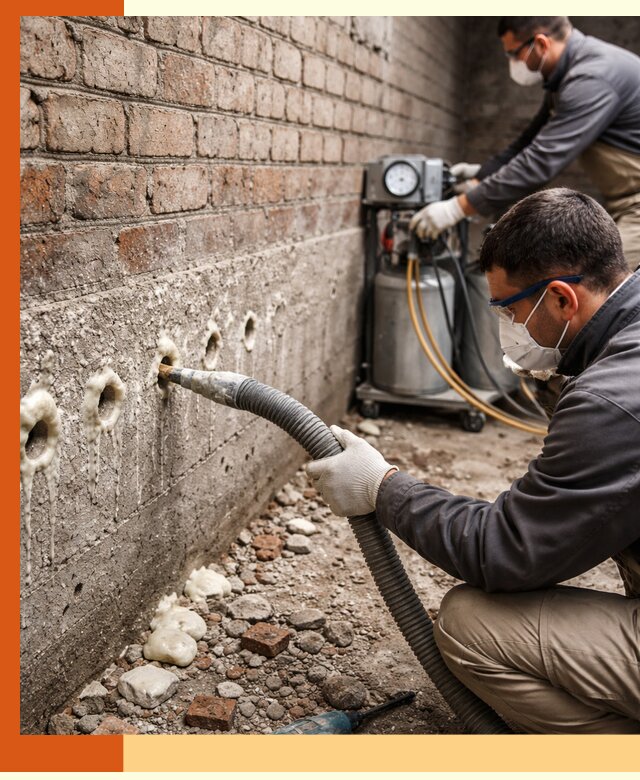 Заполнение колодцевой кладки ППУ в Дюртюли быстро и герметично