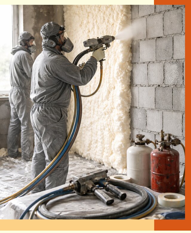 Утепление блочной стены ППУ в Дюртюли от 4431 руб./м² — ТепломастерДюр