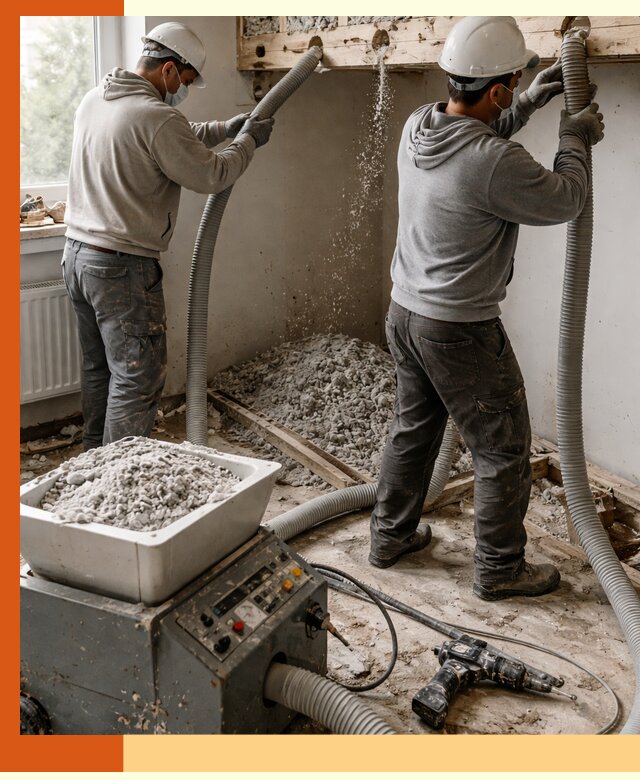 Заполнение пустот перекрытий пеной и наполнителями в Дюртюли