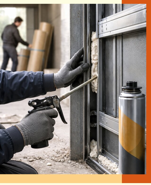 Заполнение пустот ворот в Дюртюли от 4691 руб. — заливка ППУ, утепление под ключ | ТепломастерДюр