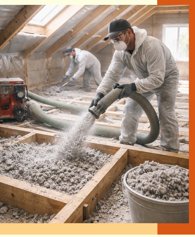 Утепление эковатой в Дюртюли от 3075 руб./м2 — монтаж и задувка | ТепломастерДюр