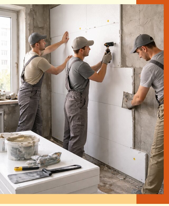 Утепление пенопластом домов и стен в Дюртюли от 1929 руб. — ТепломастерДюр