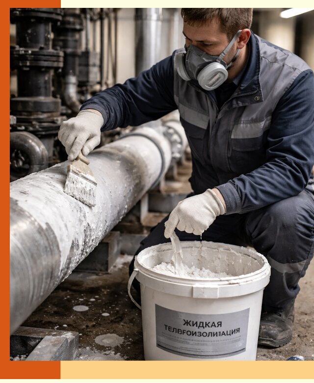 Утепление оборудования жидкой теплоизоляцией в Дюртюли