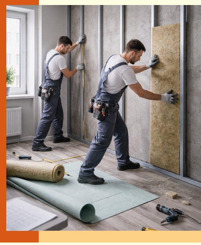 Шумоизоляция квартиры под ключ в Дюртюли — профессионально и гарантированно