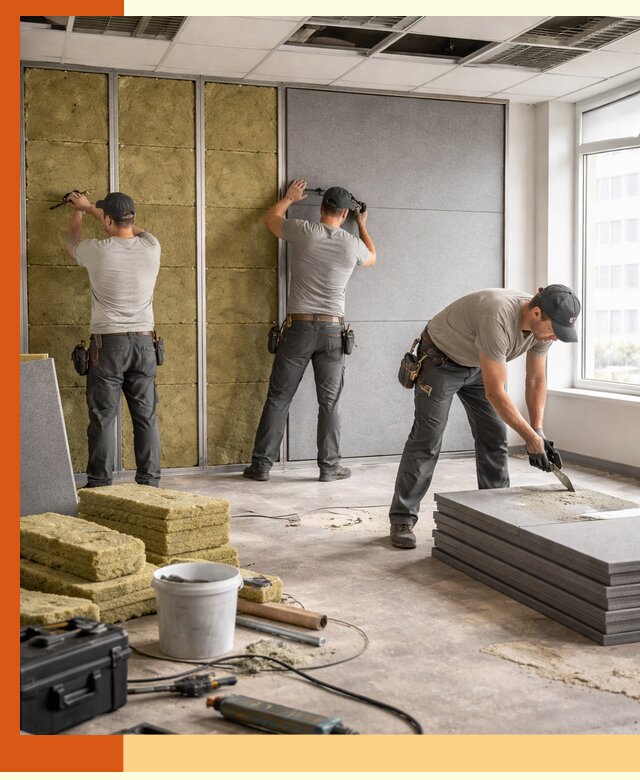 Профессиональная шумоизоляция офисов в Дюртюли для комфорта сотрудников