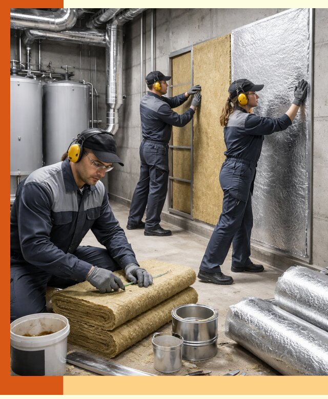 Шумоизоляция котельной в Дюртюли: профессиональный монтаж и материалы