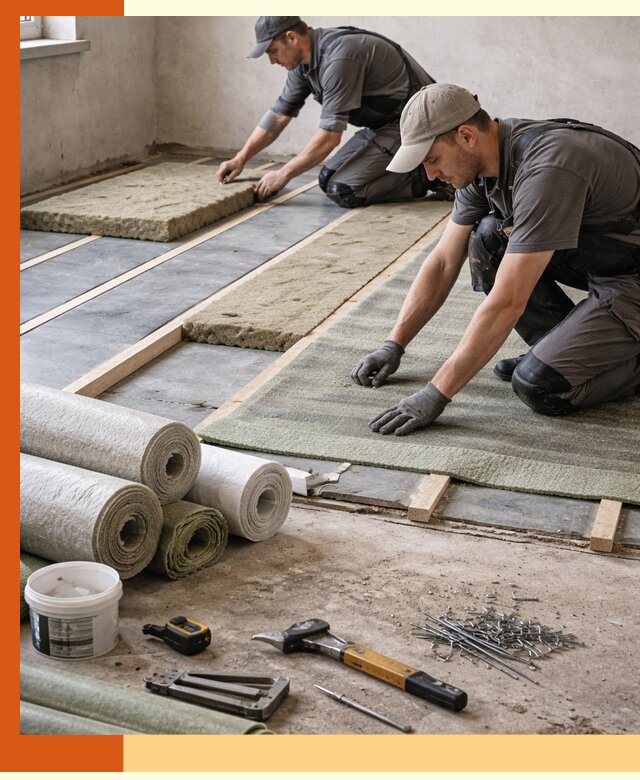 Шумоизоляция пола в Дюртюли — профессиональная звукоизоляция помещений