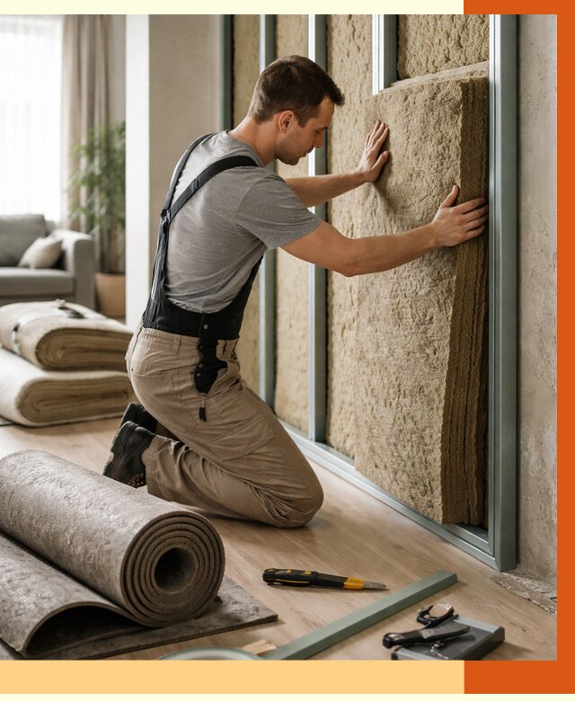 Шумоизоляция перегородок в Дюртюли от 1720 руб. за м2 — ТепломастерДюр