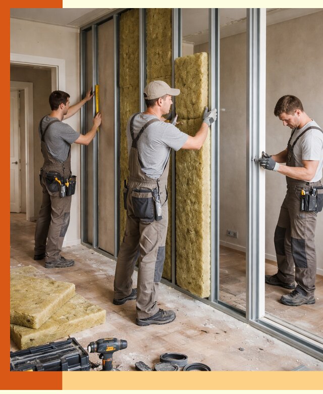 Шумоизоляция межкомнатных перегородок в Дюртюли эффективно и надёжно