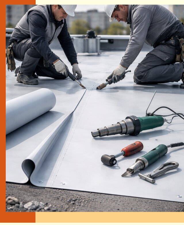 Гидроизоляция мембранной кровли в Дюртюли: монтаж и ремонт быстро