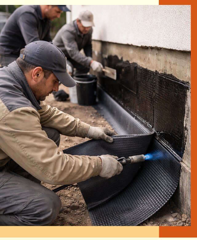 Гидроизоляция цоколя и отмостки в Дюртюли от 8861 руб. — ТепломастерДюр