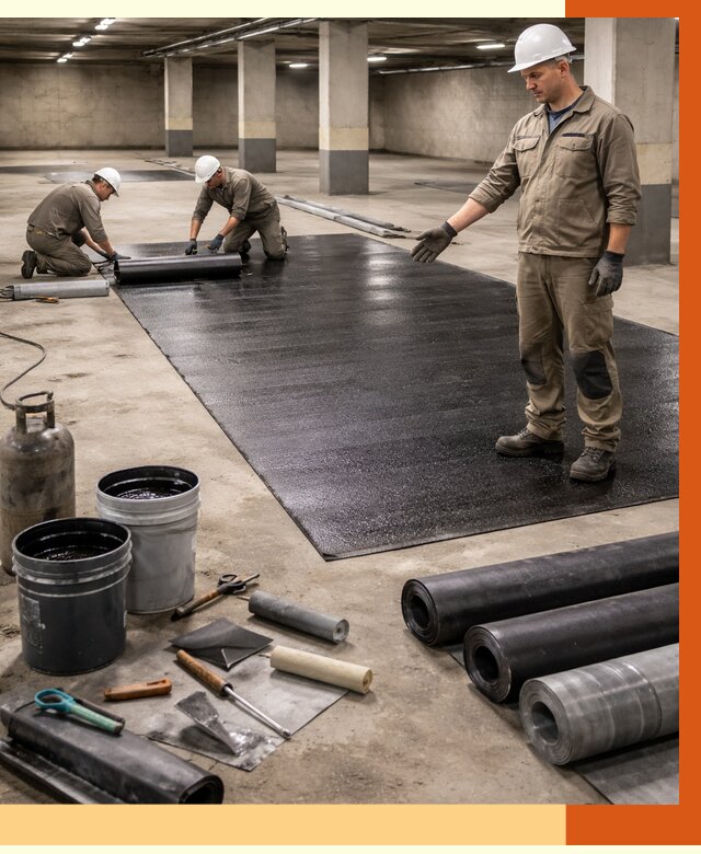 Гидроизоляция паркинга в Дюртюли от 1251 руб/м² — профессиональная защита | ТепломастерДюр