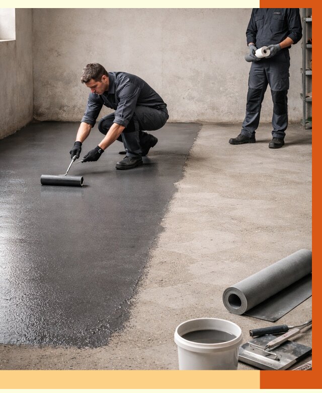 Гидроизоляция гаражного пола в Дюртюли от 3649 руб./м² — ТепломастерДюр профессионально