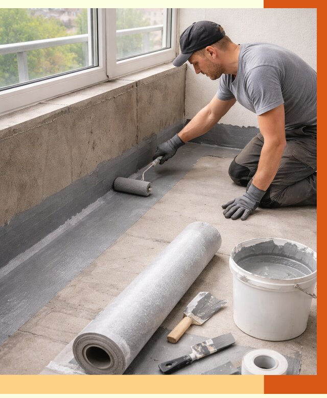 Профессиональная гидроизоляция балкона в Дюртюли от 4379 руб. | ТепломастерДюр