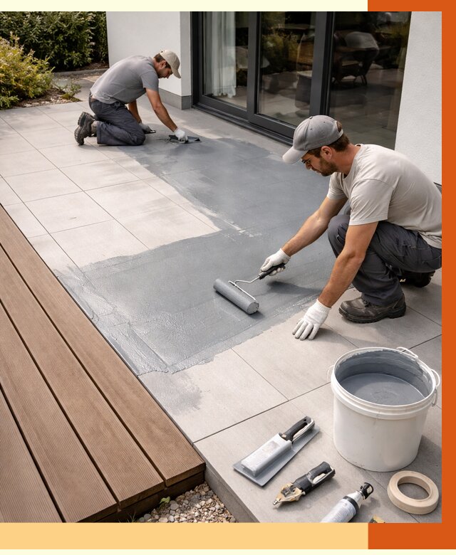 Гидроизоляция террасы в Дюртюли под ключ от 7819 руб./м² | ТепломастерДюр