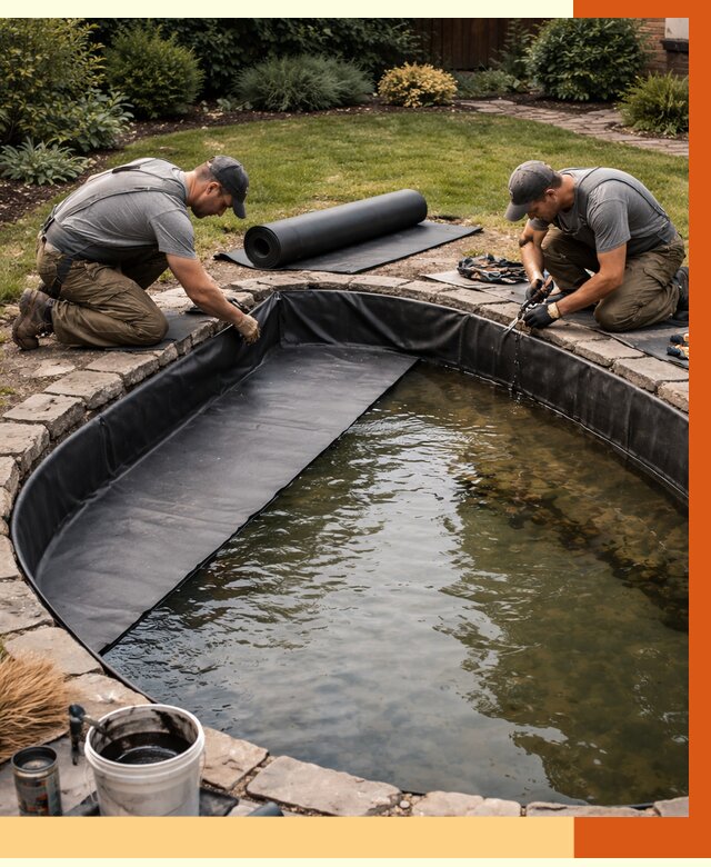 Гидроизоляция пруда в Дюртюли от 15638 руб. под ключ | ТепломастерДюр профессионально