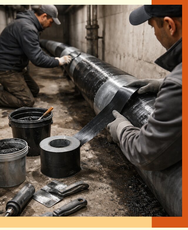 Гидроизоляция труб в Дюртюли от 2606 руб. — профессиональная герметизация | ТепломастерДюр