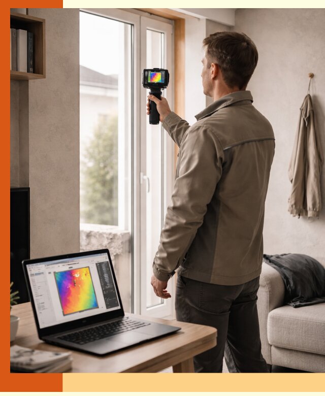 Тепловизионное обследование квартиры в Дюртюли для поиска утечек тепла