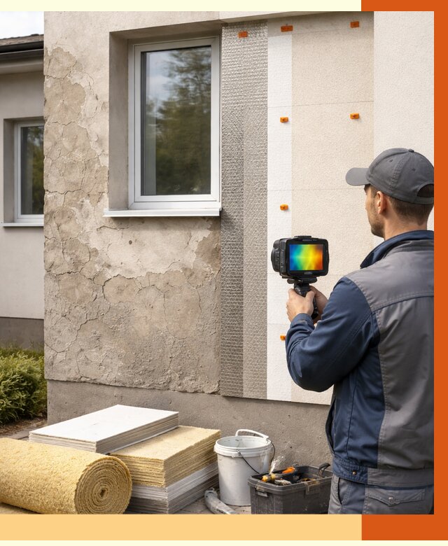 Тепловизионное обследование фасада в Дюртюли от 4691 руб. под ключ | ТепломастерДюр