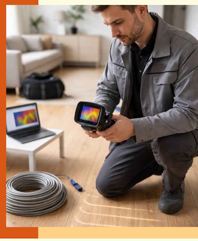 Тепловизионное обследование тёплого пола в Дюртюли для точной диагностики