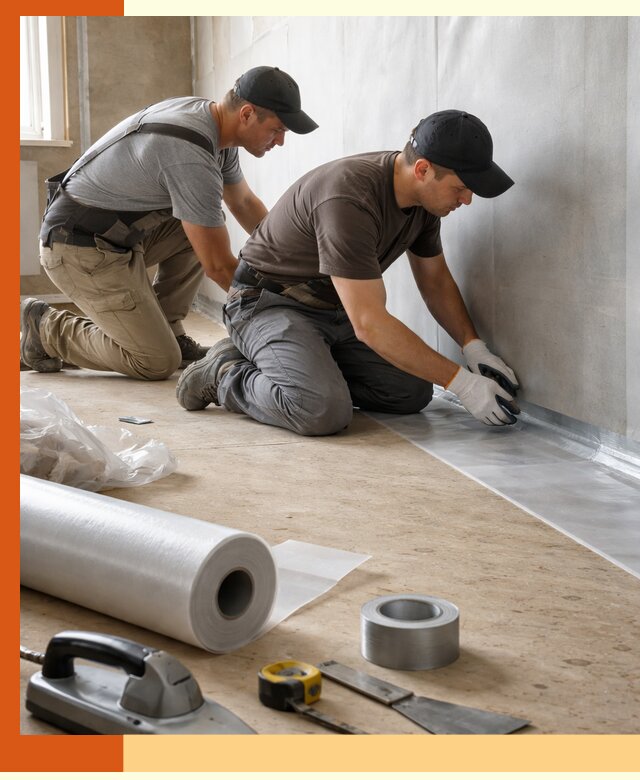 Монтаж пароизоляции для дома и помещений в Дюртюли