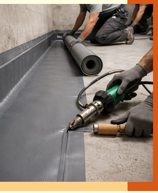 Монтаж гидроизоляционной мембраны в Дюртюли от 1037 руб/м2 | ТепломастерДюр