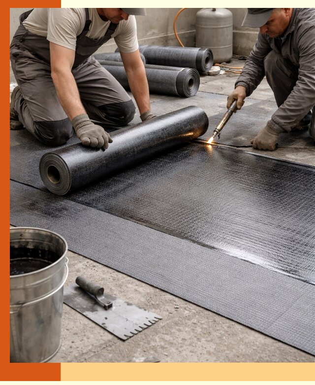 Монтаж гидроизоляционной мембраны в Дюртюли для зданий и конструкций