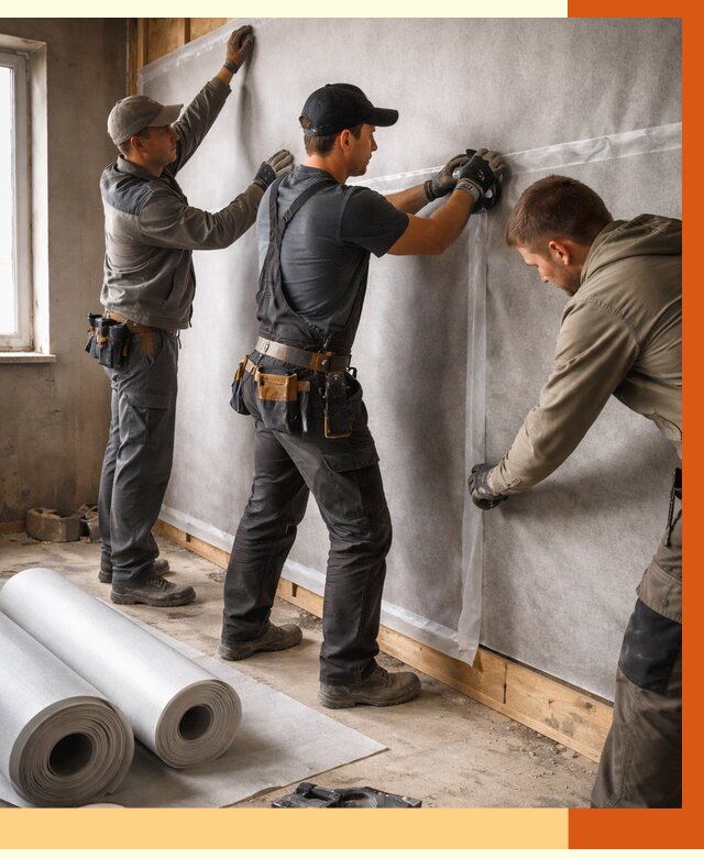 Монтаж ветроизоляции в Дюртюли от 4691 руб./м2 — профессионально | ТепломастерДюр