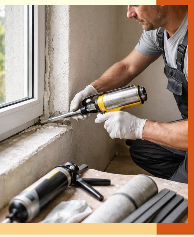 Герметизация стыков и примыканий в Дюртюли от 1251 руб. под ключ | ТепломастерДюр