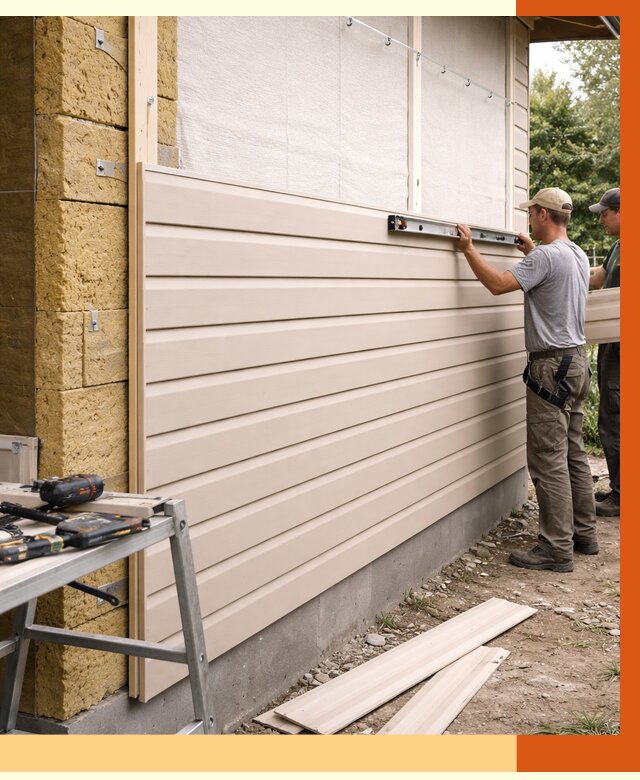 Монтаж сайдинга после утепления в Дюртюли от 1929 руб. — обшивка и облицовка | ТепломастерДюр